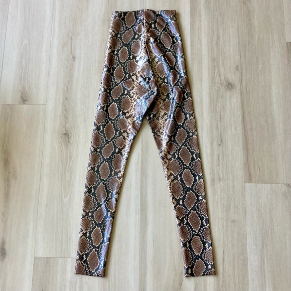Commando Faux Leather Snakeskin Print Leggings size S - Picture 2 of 6